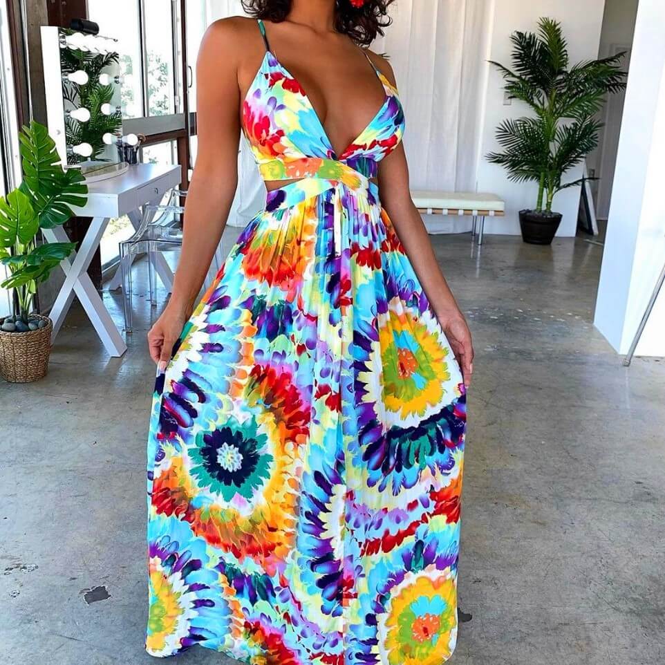 printed long dress